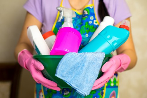 Illustration of an oven cleaning complaints process beginning with a report