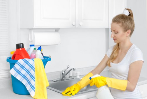 Insured oven cleaning service in Islington with trained staff at work